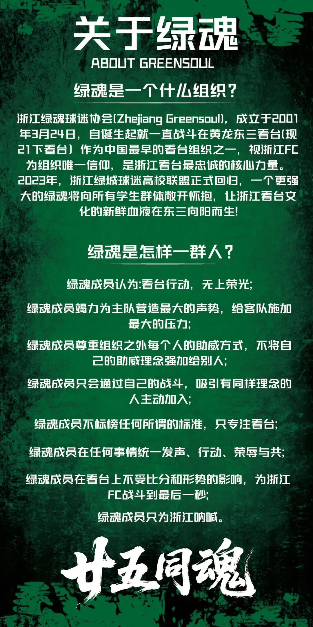 2026赛季浙江绿魂球迷协会招募开启插图1